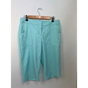 IZOD XFG Stretch Golf Capri Crop Pants Women's‎ Size 6 Aqua